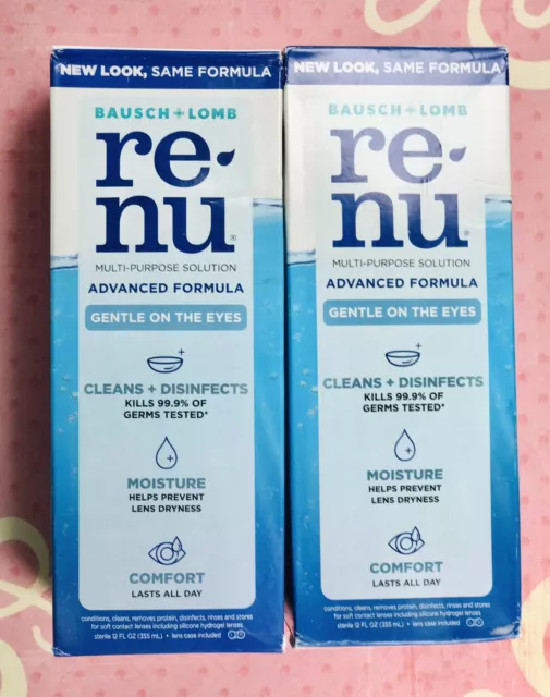 Bausch + Lomb Re-nu Advanced Multi Purpose Solution 12 Fl Oz  Exp 6/2024