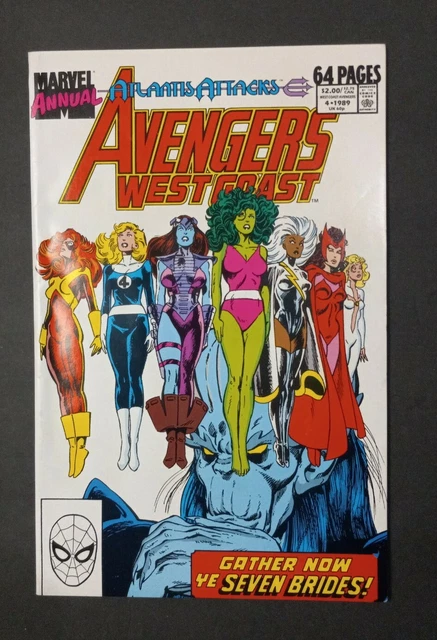 Avengers West Coast Annual #4 Atlantis Attacks NM 1989 vintage  marvel comic