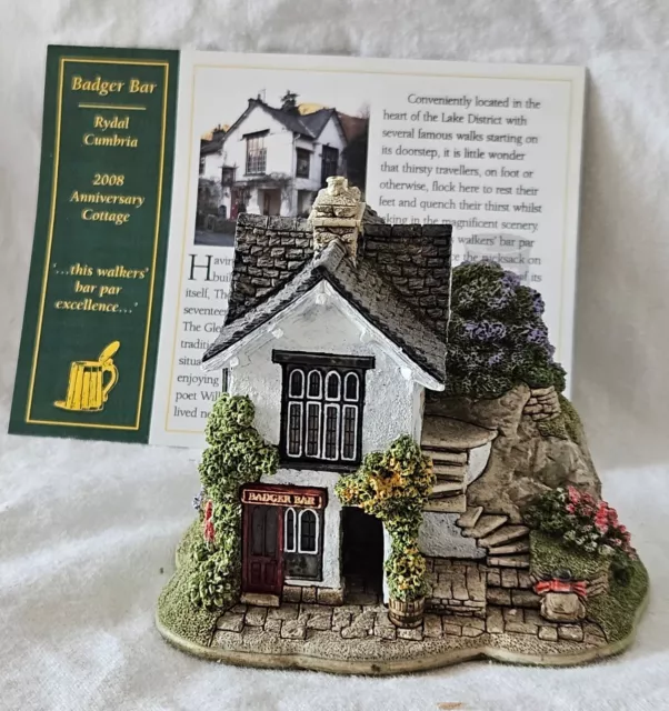 Lilliput Lane Badger's Bar L3103 2008 Anniversary Collection Boxed and Deeds.