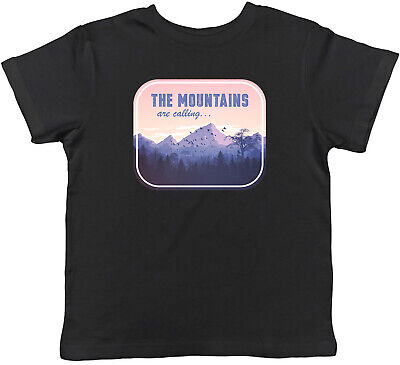The Mountains Are Calling Childrens Kids T-Shirt Boys Girls