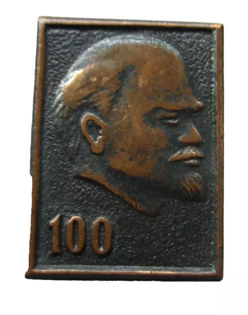 Vintage sowjetische UdSSR Metall Abzeichen 100 Jahre Lenin