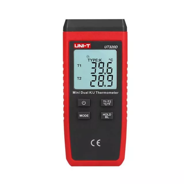 UNI T UT320D Mini-Kontaktthermometer K/J Thermoelement Sonde LCD-Rücklicht