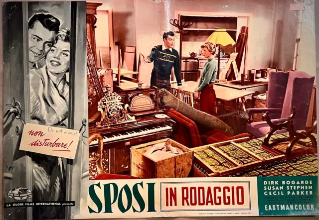 SPOSI IN RODAGGIO- Fotobusta originale-Dirk Bogarde,Susan Stephen,Price-1954-