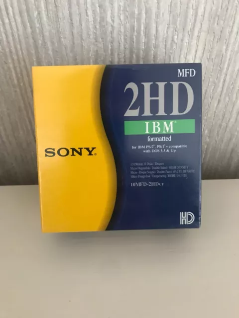 Sony 10 disquettes MFD 2HD IBM formatées