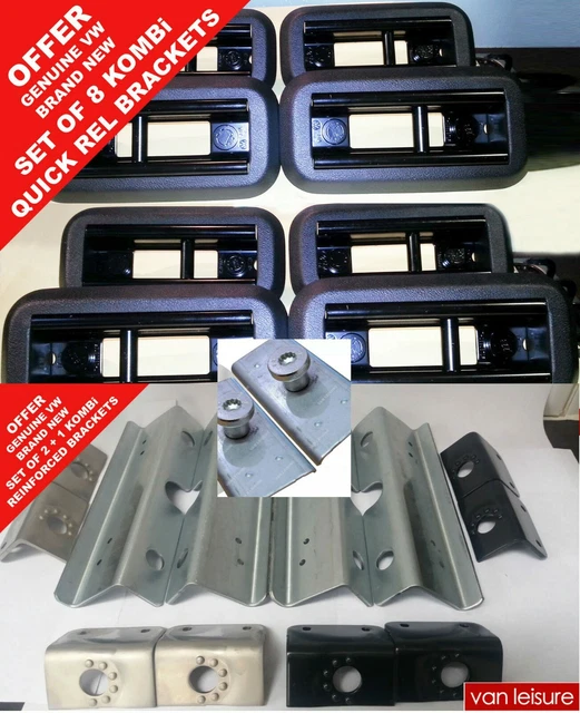 VW SHUTTLE KOMBI Combi T5 T6 rear seat 2 + 1 Complete Bracket Kit Inc C