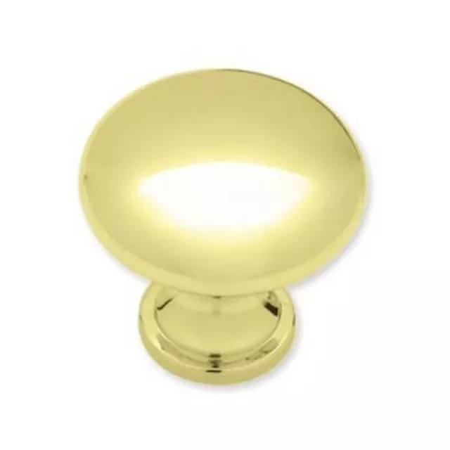 AS-IS 1-1/4" Round Knob Polished Brass