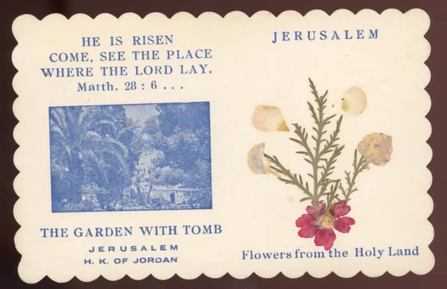 Jerusalem Flowers From The Holy Land The Garden With Tomb card religious