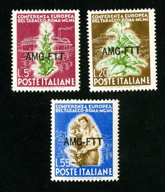 Trieste Stamps # 85-7 VF OG LH Set of 3 Scott Value $46.75