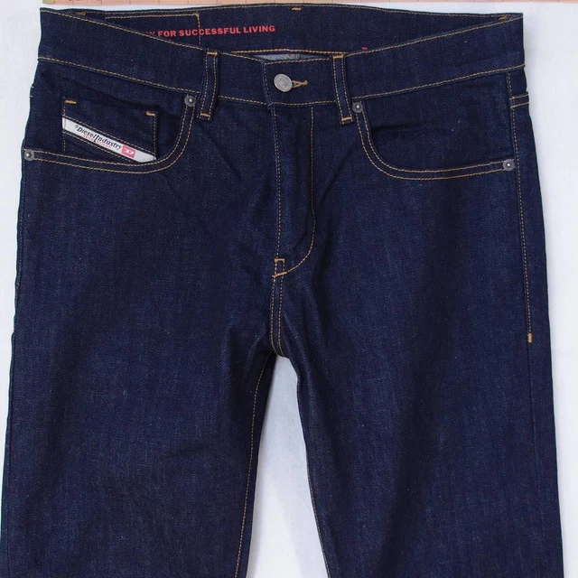 Jeans Diesel D-Luster Bleu - Taille W30 L32, Coupe Ajustée Straight, élasthanne, Occasion