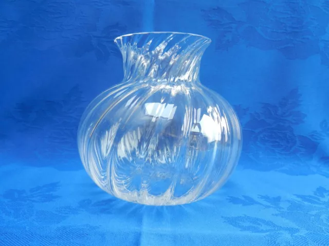 Vintage Dartington glass Ripple vase