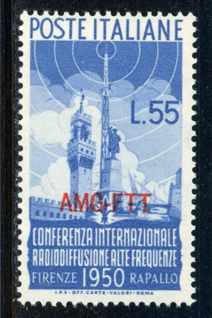 AMG-FTT Trieste MNH: Scott #78 55l Shortwave Radio Conference CV$35+