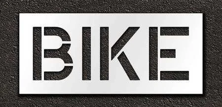 RAE STL-116-71217 Pavement Stencil,Bike,12 in