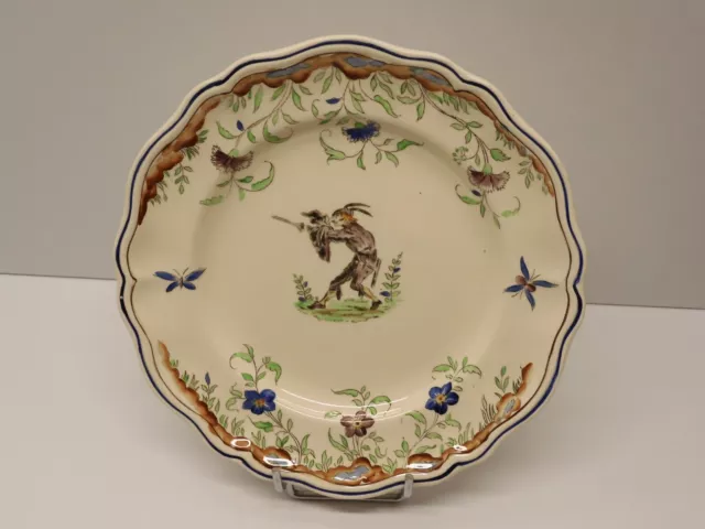 *ASSIETTE CERAMIQUE LONGCHAMP Décor d'après CALLOT  1920 COLLECTION VITRINE  D