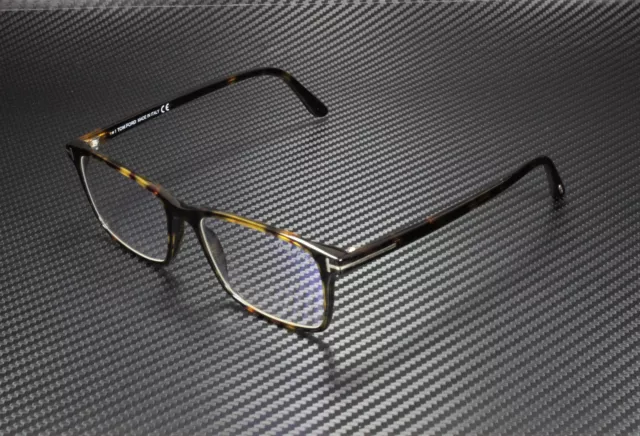 Tom Ford FT5584-B 052 Dark Havana Clear Lens Plastic 54 mm Men's Eyeglasses