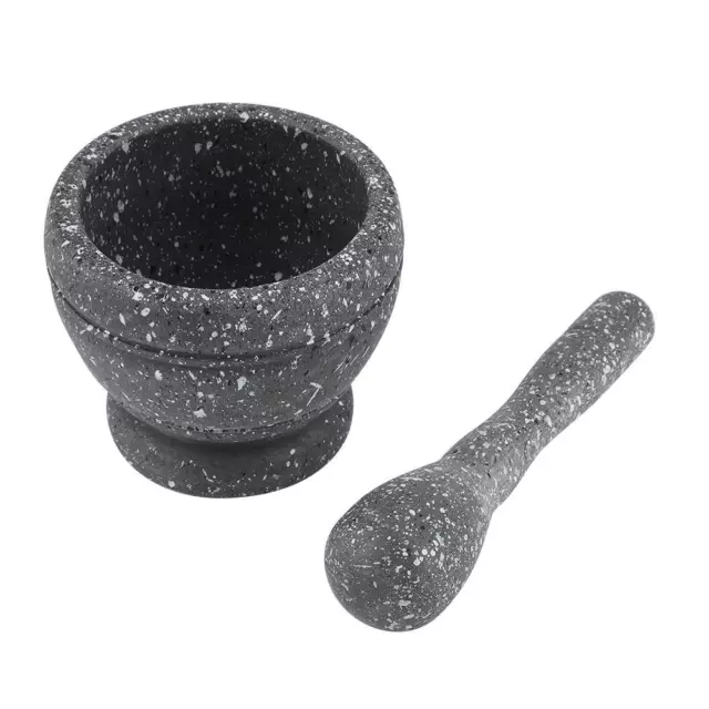 Manual Garlic Grinder Spices Herbs Mortar Pestle Set Grinding Bowl Kitchen