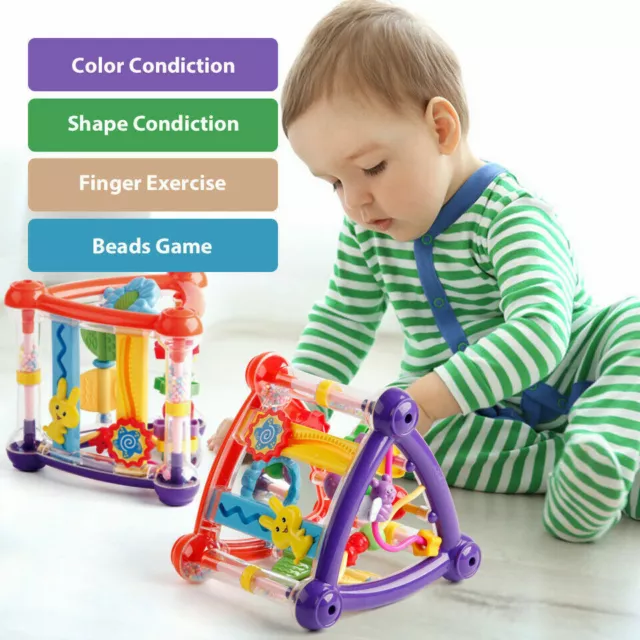Educational Kids Toddler Baby Toy Musical Activity Cube Play Center Learning Toy