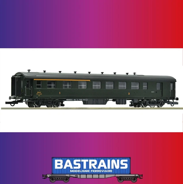ROCO Voiture mixte A3B4D Myfi 1967 SNCF ép. III - HO 1/87 - ROCO