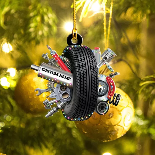 Personalized Car Part Ornament, Auto Repair Ornament, Mechanic Handyman Ornament