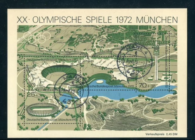 BUND Bl.7 I gestpl. OLYMPISCHE SPIELE PLATTENFEHLER ME 200,-++ (148189)