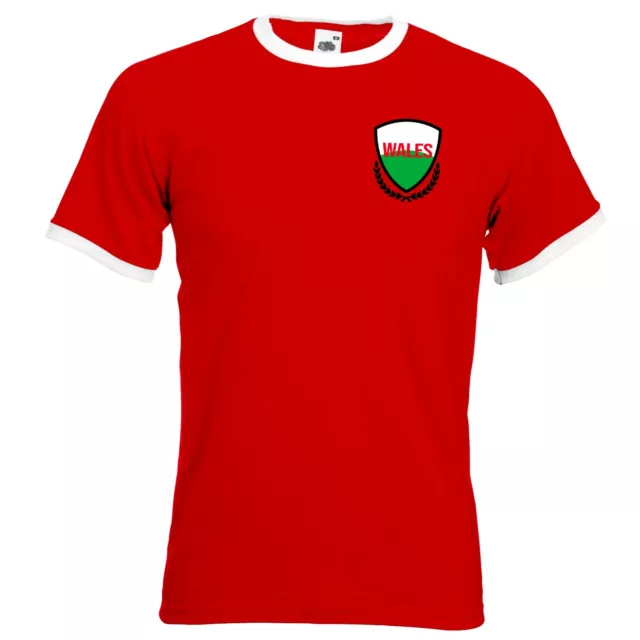 Wales T-Shirt Retro Style Welsh Supporters Mens Women Top