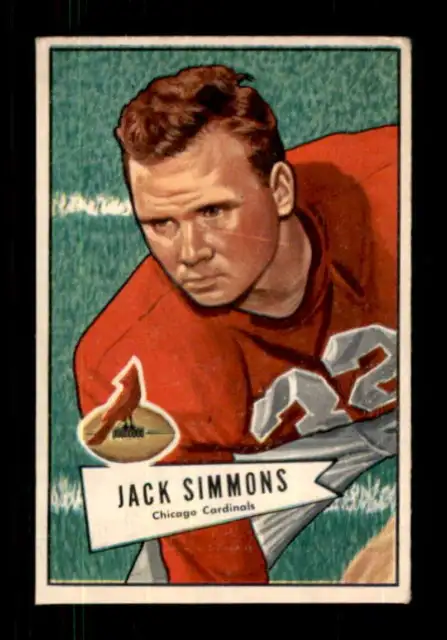1952 Bowman Small #110 Jack Simmons VGEX Bears 530165