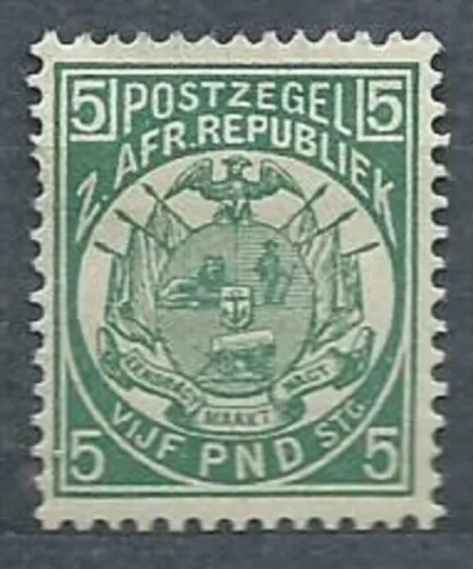 Stamps: South Africa: Transvaal: Sg187 £5 Green Mm Please Read Full Listing
