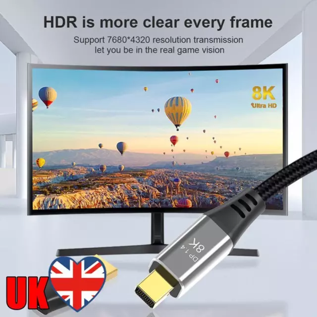 8K 60Hz Mini DP Extender Bidirectional DP Adapter Multifunctional for HDTV PC