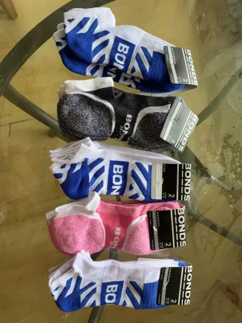 10 Pairs BONDS WOMEN'S performance stay cool trainer LOW CUT SOCKS Size 8-11