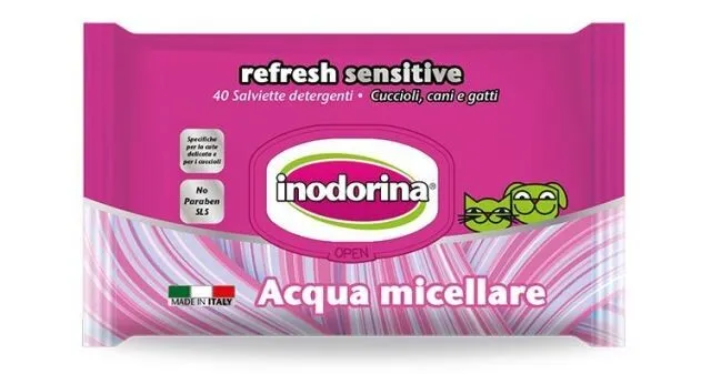 Salviette Inodorina Refresh Sensitive Acqua Micellare 40 Pz Inodorina
