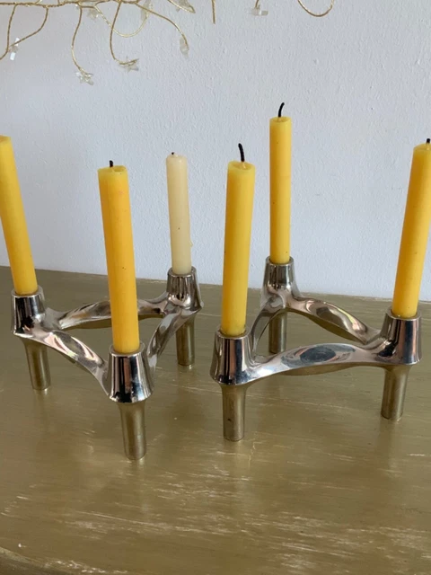 Stoff Nagel Kerzenhalter Vintage