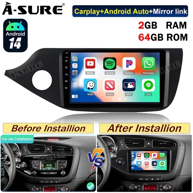 9 Inch Android Autoradio Voor Kia K3 Rio 2011-2015 – Draadloze Carplay, Android Auto, GPS, DSP, AHD Camera