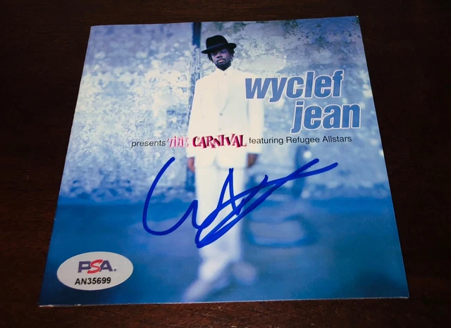 Wyclef Jean The Carnival Fugees Signed CD Cover PSA RARE C