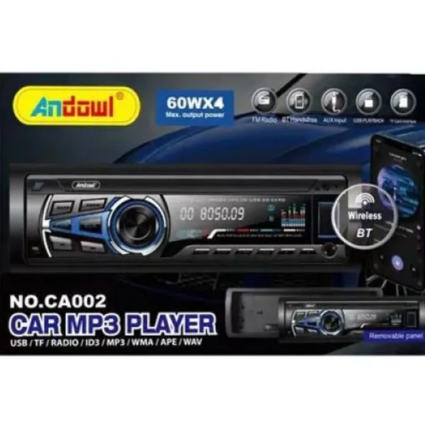 Autoradio Lettore Mp3 Sistema Audio Auto 1 Din Bt Usb Aux Fm Sd Card Mp3 Ca002