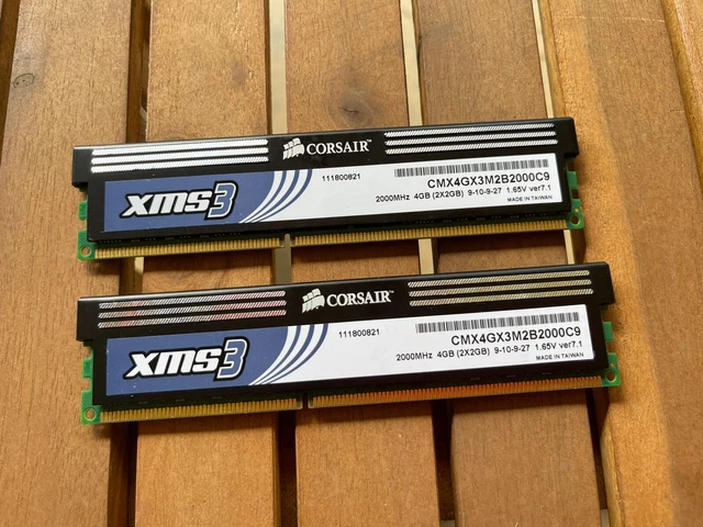 Barrette Mémoire 2Go RAM DDR3 Corsair XMS3 CMX6GX3M3A1600C9 DIMM - Informatique