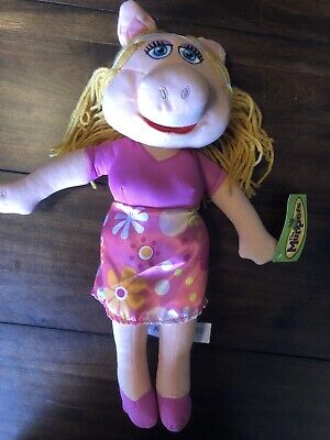 Miss Piggy Dress Up Doll Plush Muppets 2007 Toy Factory 16” Flower Skirt