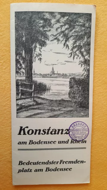altes Reise Prospekt Konstanz am Bodensee und Rhein Beilagen 1933