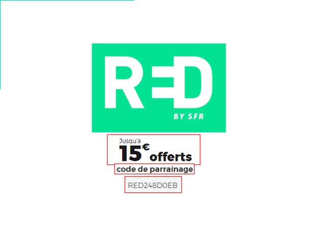 15€ OFFERT sur votre forfait ADSL / FIBRE RED by SFR