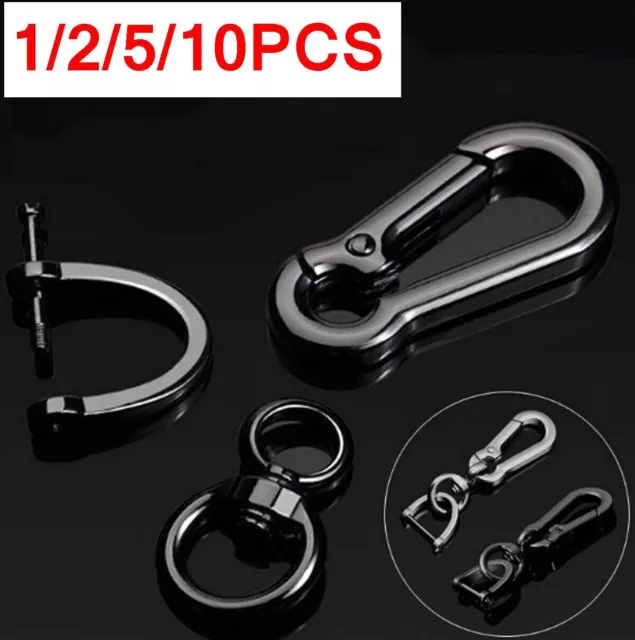 1-10 Metal Car Keychain Key Holder Keyring Men's Key Chain Ring Auto Accessories