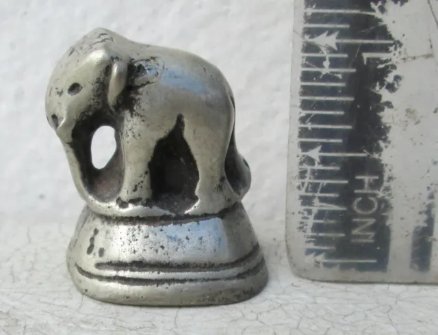 HIGH QUALITY! 19th.c Bronze Opium Weight Elephant 45g.