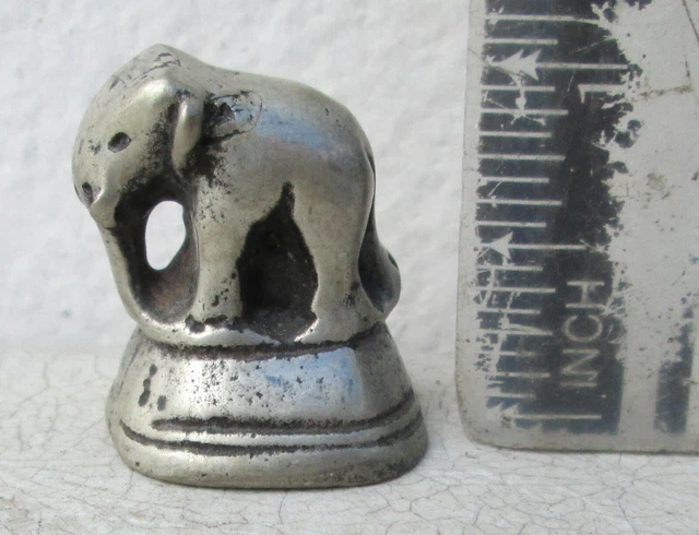 HIGH QUALITY! 19th.c Bronze Opium Weight Elephant 45g.