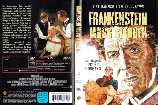 (DVD) Frankenstein muss sterben - Peter Cushing, Veronica Carlson, Freddie Jones