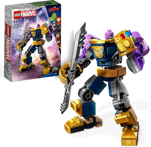 LEGO 76242 Marvel L’Armure Robot de Thanos, Figurine Avengers