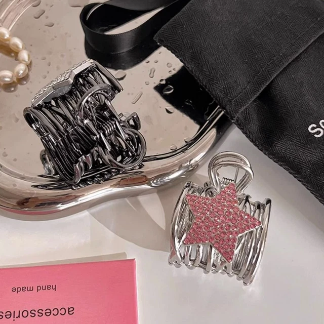 Forcine per capelli alta coda di cavallo alta strass stella cristallo