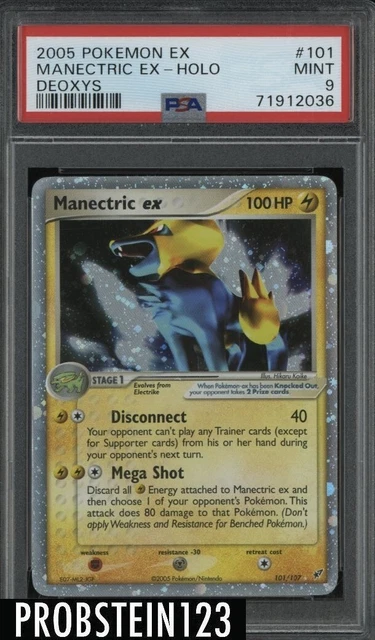 2005 Pokemon Ex Deoxys #101 Manectric Ex - Holo PSA 9 MINT