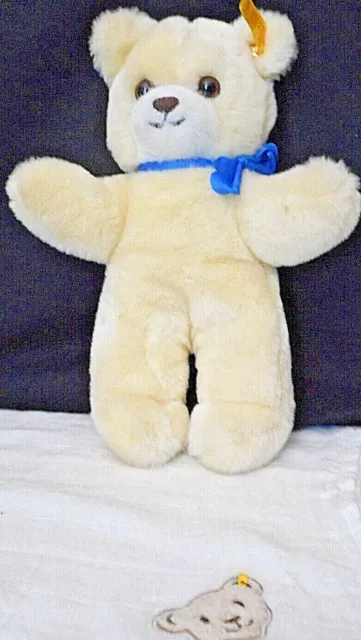 Steiff entzückender Teddybär 023057 stehend 22cm elfenbeinfarben Webpelz KF 1A