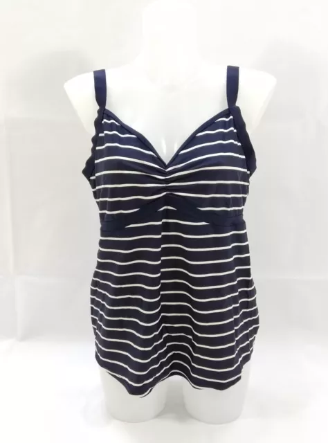 Costumi da bagno JoJo Maman Bebe tankini supporto maternità taglia L blu a righe