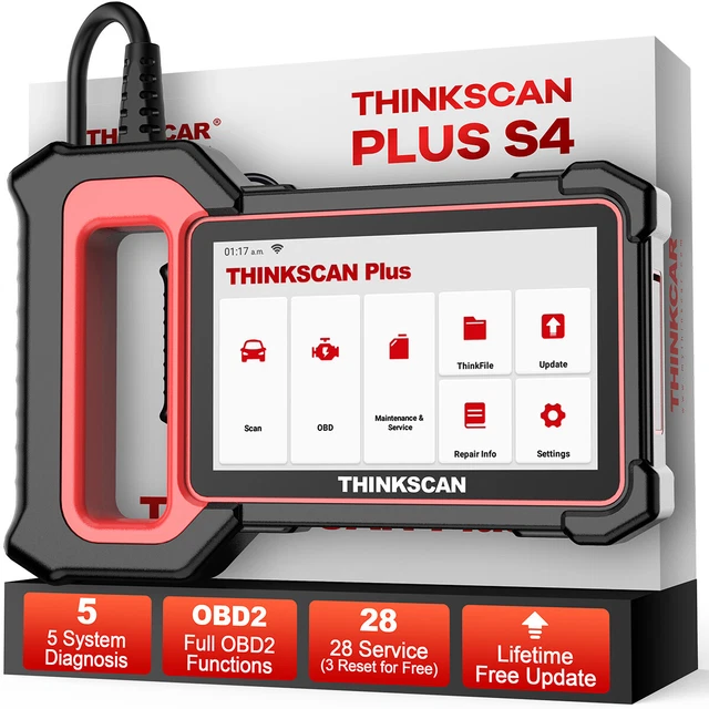 THINKSCAN PLUS S4 Engine Transmission ABS SRS BCM Diagnostic OBD2 Code ...