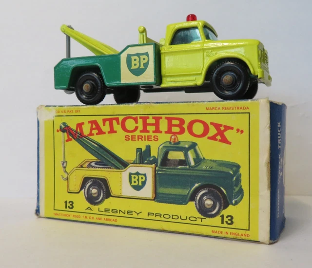Vintage Matchbox Series No. 13 Dodge Wreck Truck BP - Made in England Vintage Matchbox Series No. 13 Dodge Wreck Truck BP - Made in England
