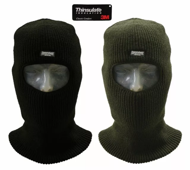 NEW 3M™THINSULATE™ Winter Ski Mask Motorbikers Wooly Acrylic Open Face Balaclava