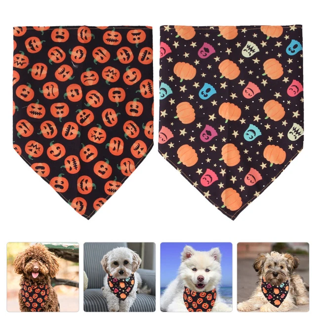 2 piezas Bufanda triangular de Halloween Bombas Mascota Cachorro Accesorios Cachorro Bandana